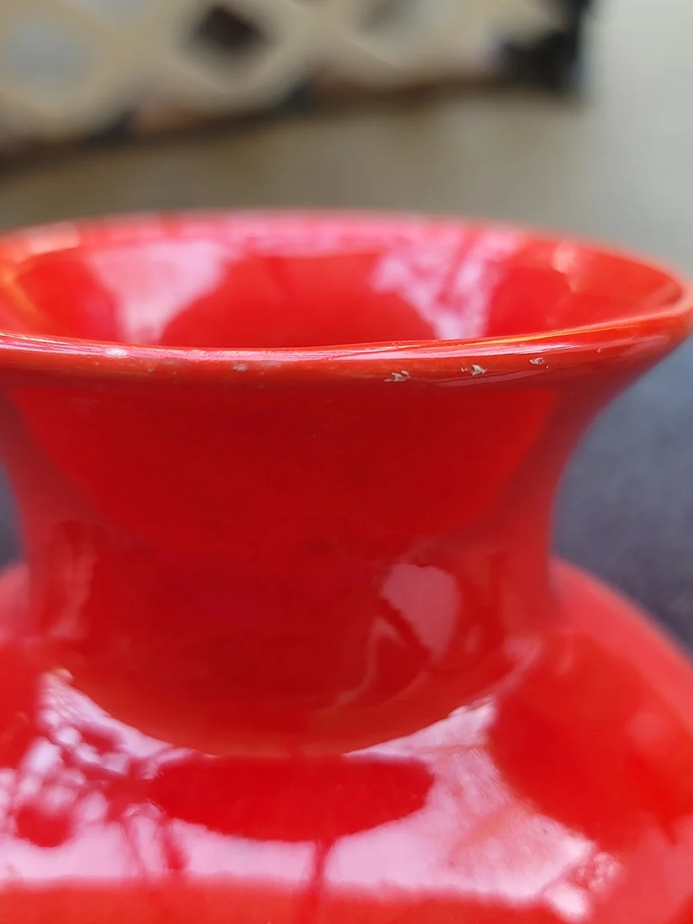 Vintage MCM Poppy Red California 479 USA Bulbous Vase